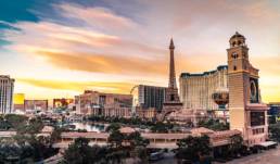 Las Vegas Strip facing Paris, Flamingo and Caesar's Palace