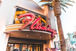 Las Vegas Flamingo Hotel & Casino entry neon sign